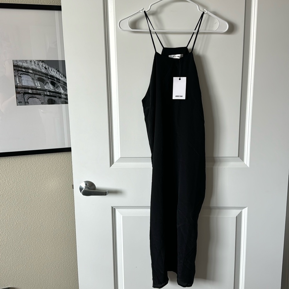 NWT Anine Bing Silk Black Dress